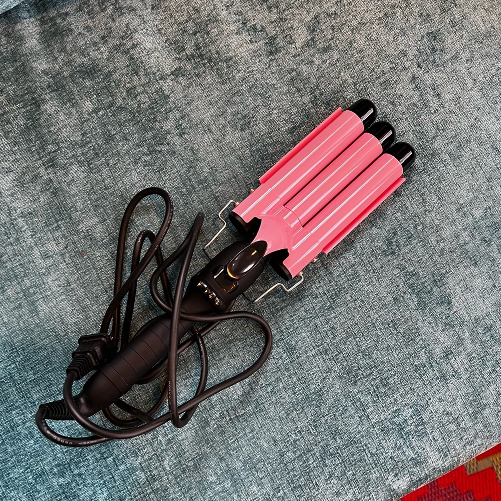 3 Barrel Curling Iron Hair Crimper: 1 inch Curler Wand